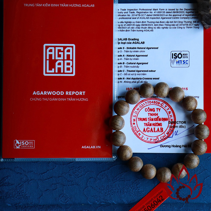 Vòng Trầm Hương Hạt Tròn | 12 Ly | Trầm Tốc Kiến Tự Nhiên